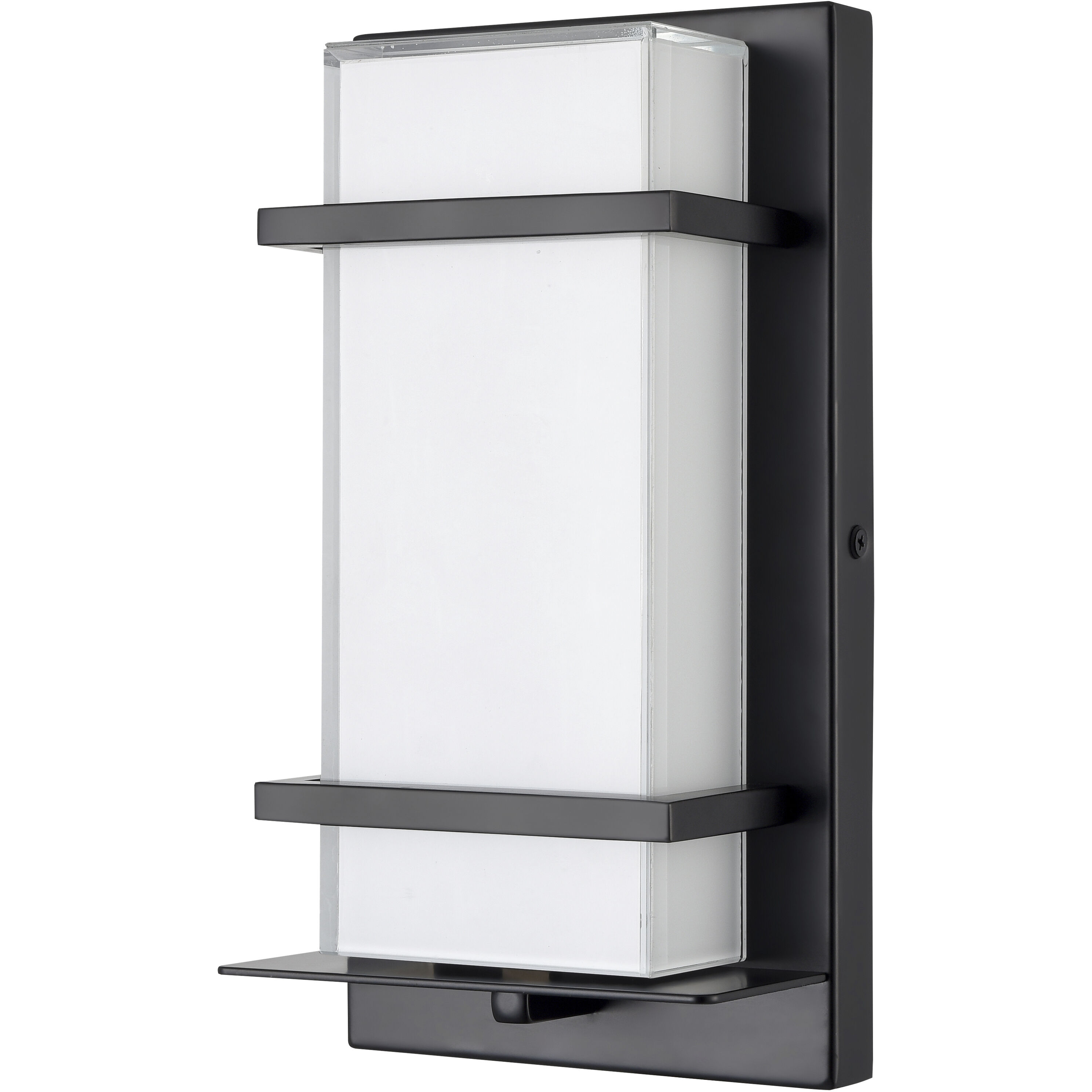 None LED 11 inch Powder Coated Black Outdoor Wall Sconce